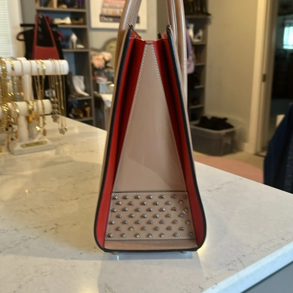 Christian Louboutin red 2 way satchel/crossbody bag